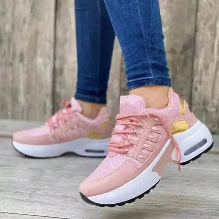 Orthopedic women's Livia sneakers, designed for superior foot support, comfort, and flexible movement during walks.