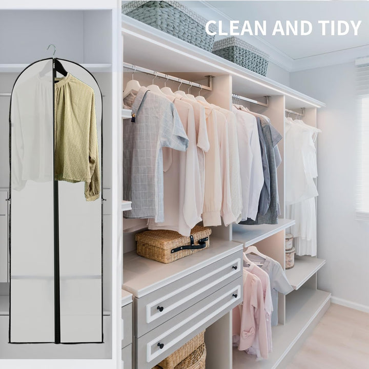 Premium long garment storage bag, 70.87 inches, ensures clothing protection & closet organization.