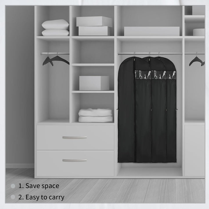 Clear 70.87 inch dress bag, ideal dust cover for wedding dresses & long coats. Closet organization essential.