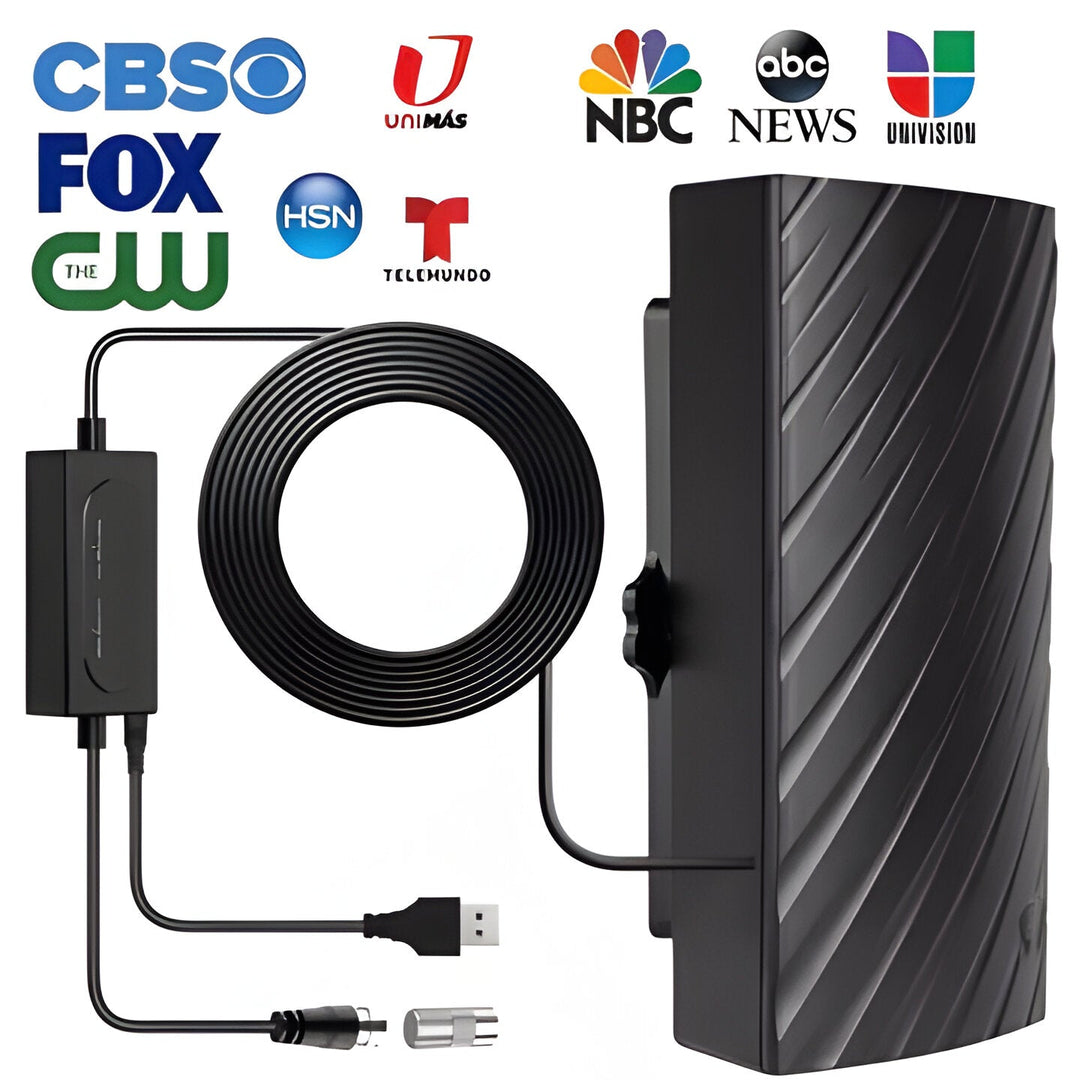 Experience stunning 4K digital TV with this 600-mile long range HDTV antenna. Indoor & outdoor compatible.