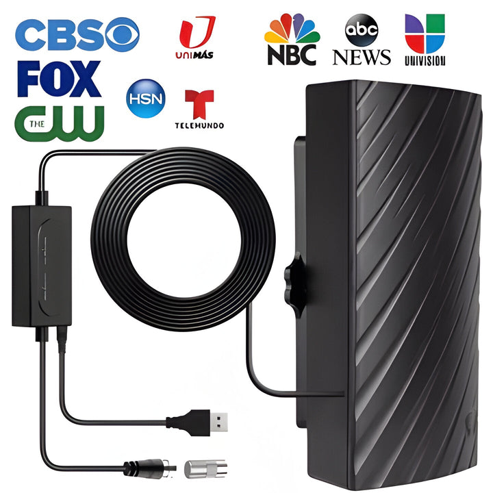Experience stunning 4K digital TV with this 600-mile long range HDTV antenna. Indoor & outdoor compatible.