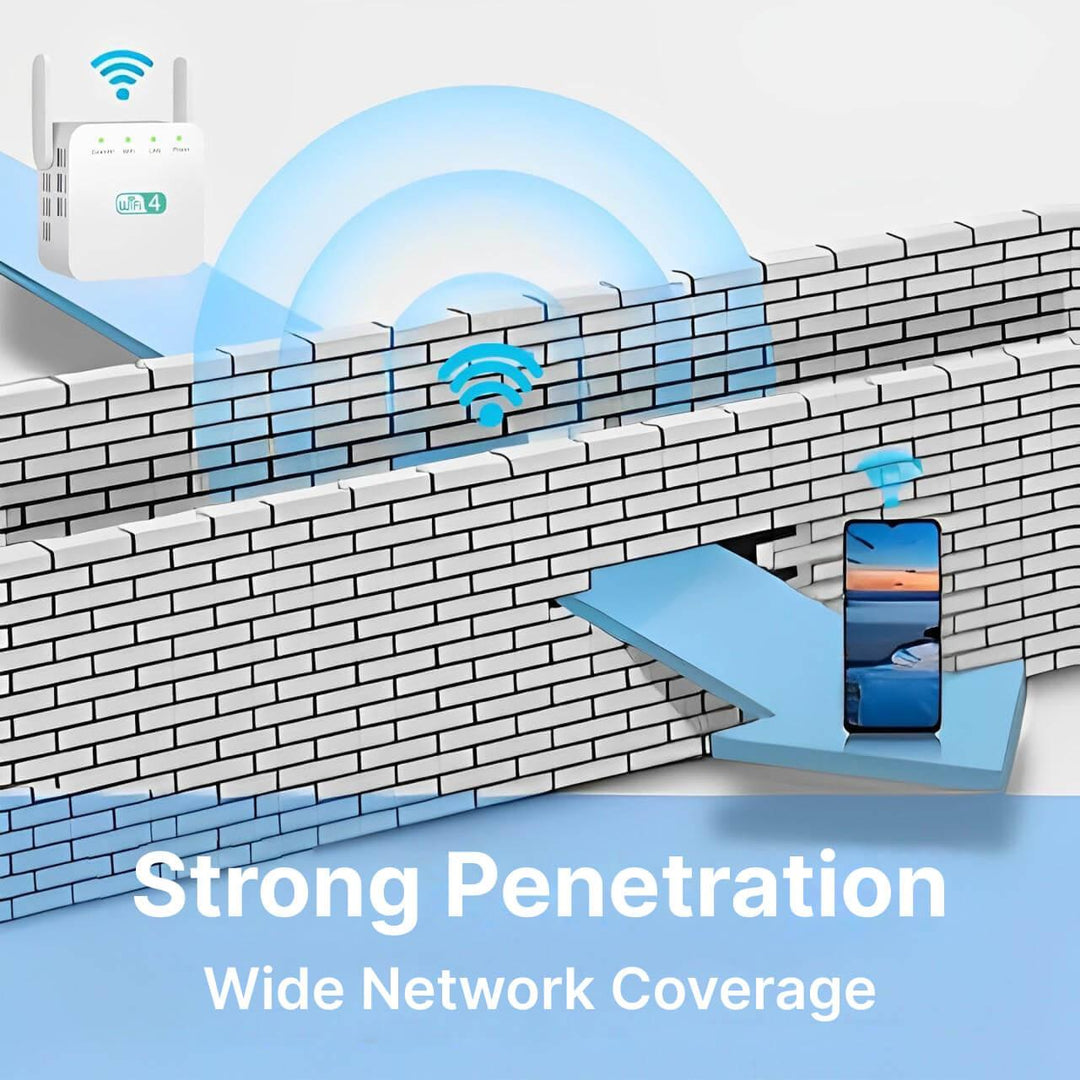 Powerful network amplifier & WiFi extender for a robust home internet connection. Fast wifi.