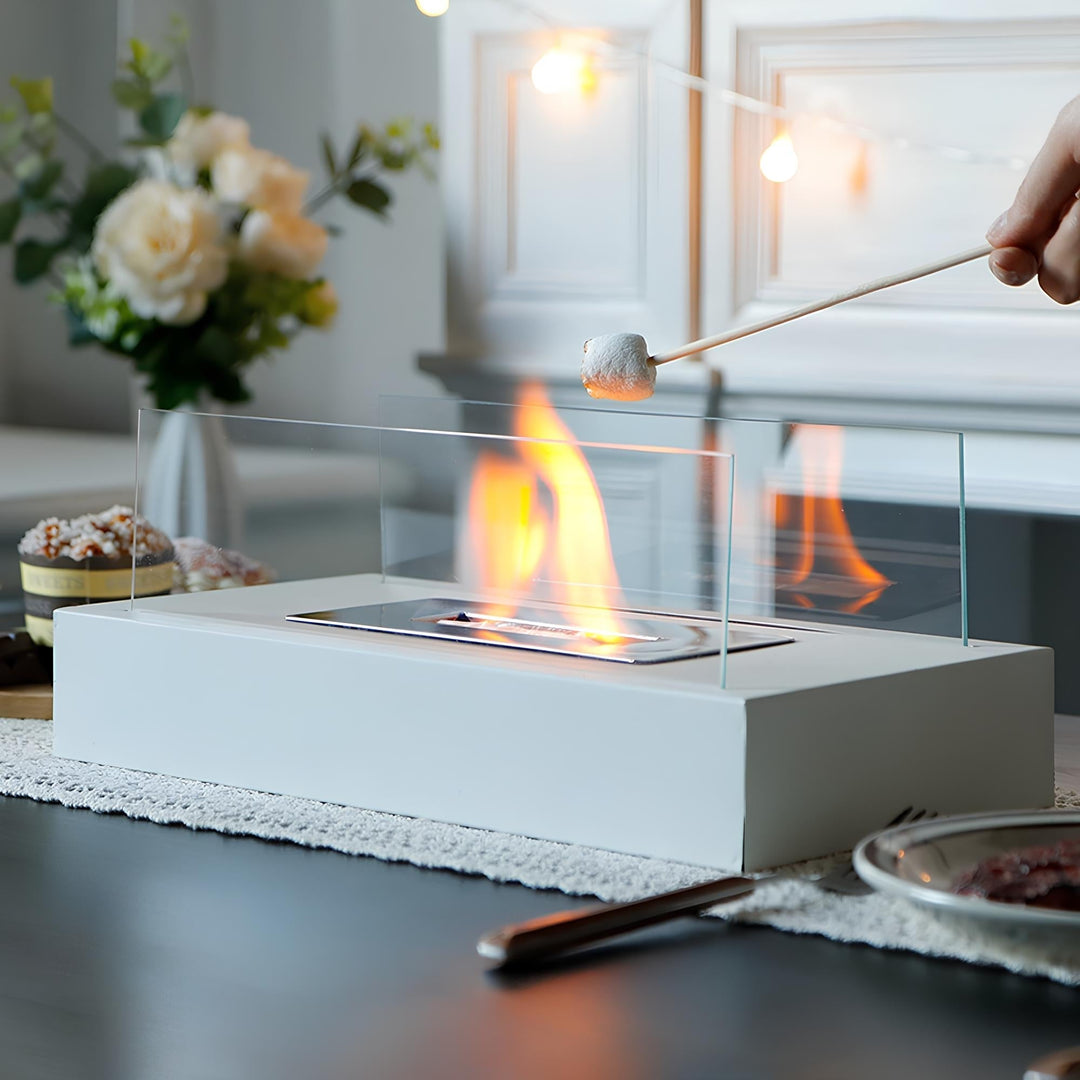 LumaFlame Modern Home Fireplace, portable and decorative bioethanol flame light