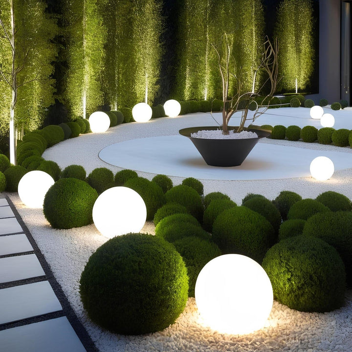 LumaSphere wireless spherical LED mood light, perfect for indoor & outdoor patio decor