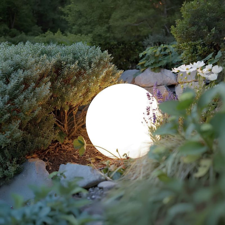 Detail of LumaSphere LED lamp texture, durable for outdoor use
