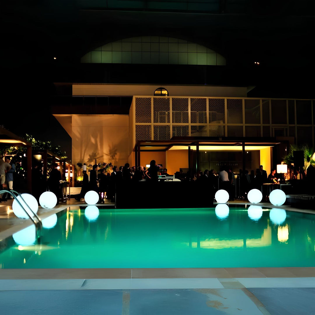 LumaSphere wireless LED globe, providing warm glow for outdoor decor