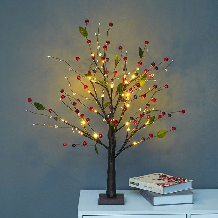 Battery-operated LED tree lamp, a dazzling decorative light and night light for any room.