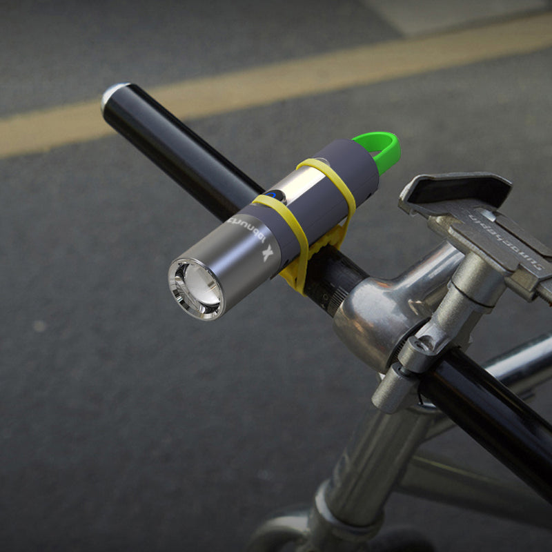 Durable LumaZoom LED flashlight, ideal for camping, hiking, and outdoor adventures in all weather.