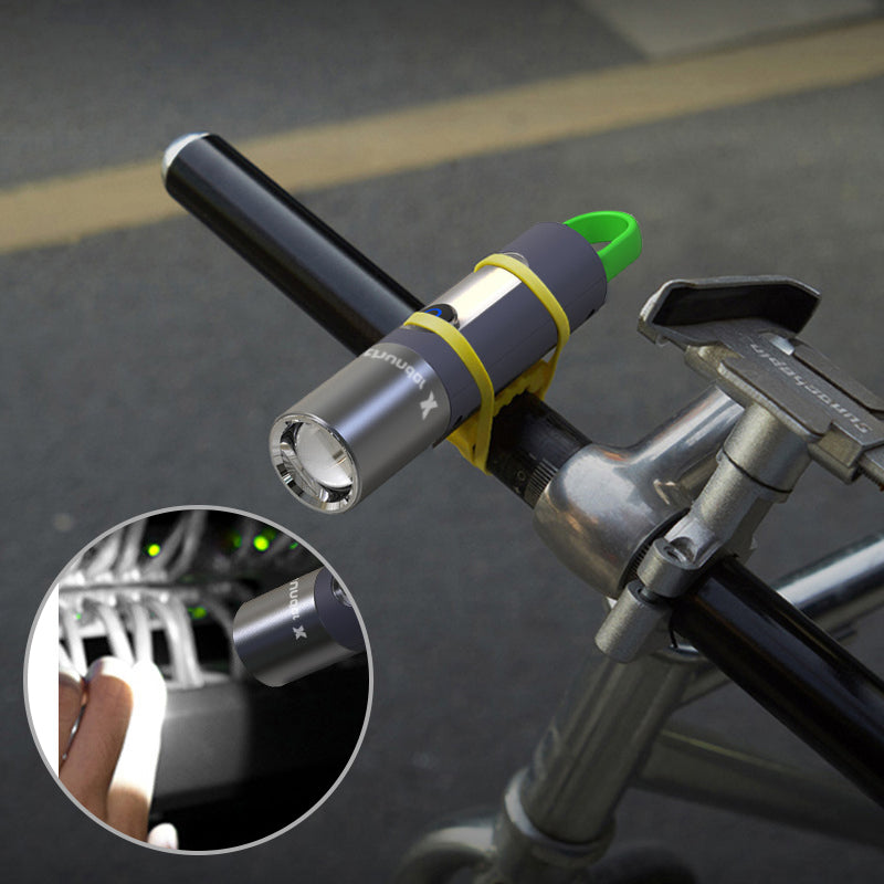 Tactical LumaZoom LED flashlight with powerful zoom, perfect for outdoor, camping, and security use.