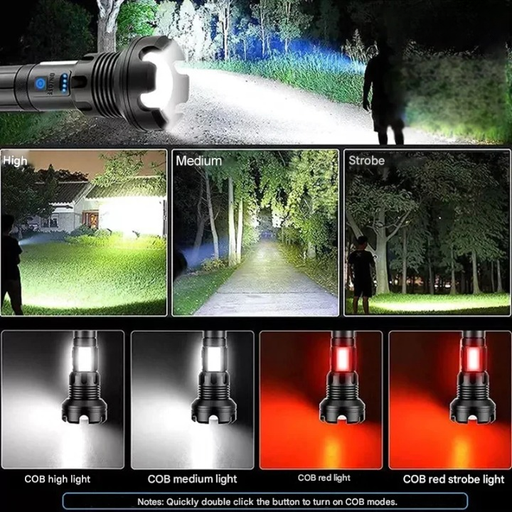 LumenTact high lumen tactical torch, robust survival tool for demanding outdoor adventures.