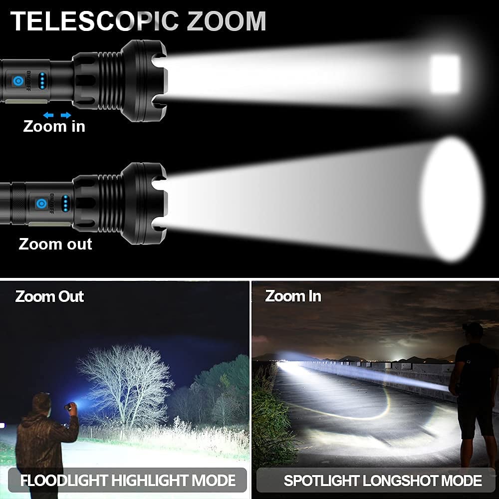 High lumen tactical LED torch, reliable emergency light for outdoor camping & hiking.
