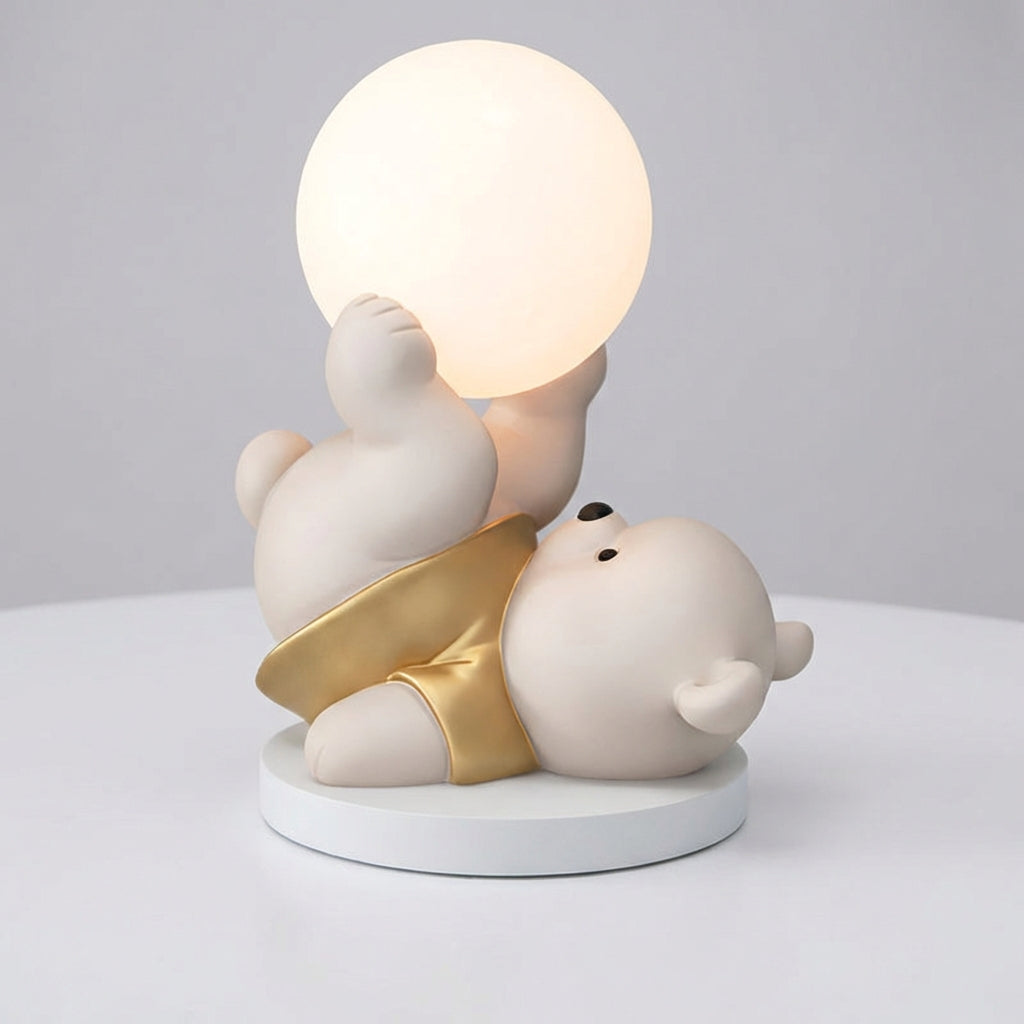Collection of LumiBearo LED bedside lamps in various gentle colors, showcasing versatile home lighting