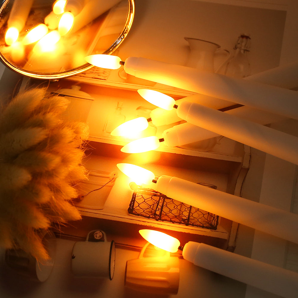 Detail of LumiCandle LED standing candle base and texture, high-quality decorative lighting
