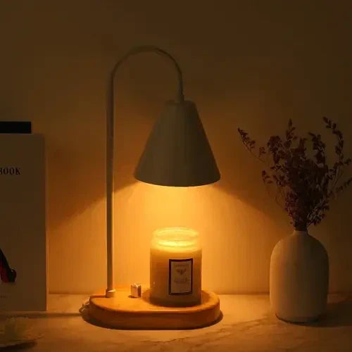 Modern electric candle warmer lamp, providing flameless aroma diffusion. Perfect for ambient lighting & home decor.