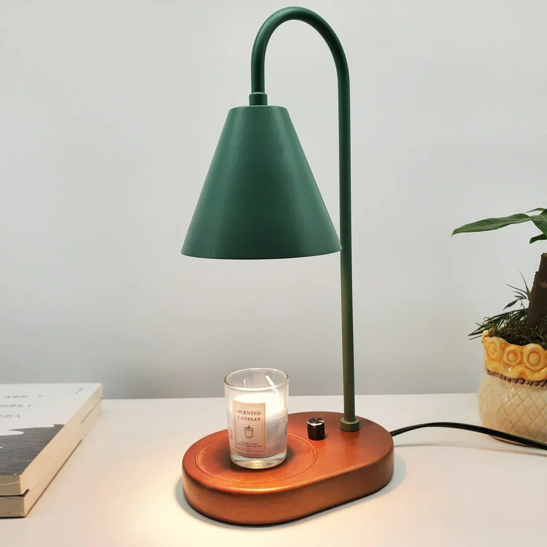 Contemporary electric fragrance warmer, doubling as a bedside lamp. Enhances home decor with safe, ambient lighting.