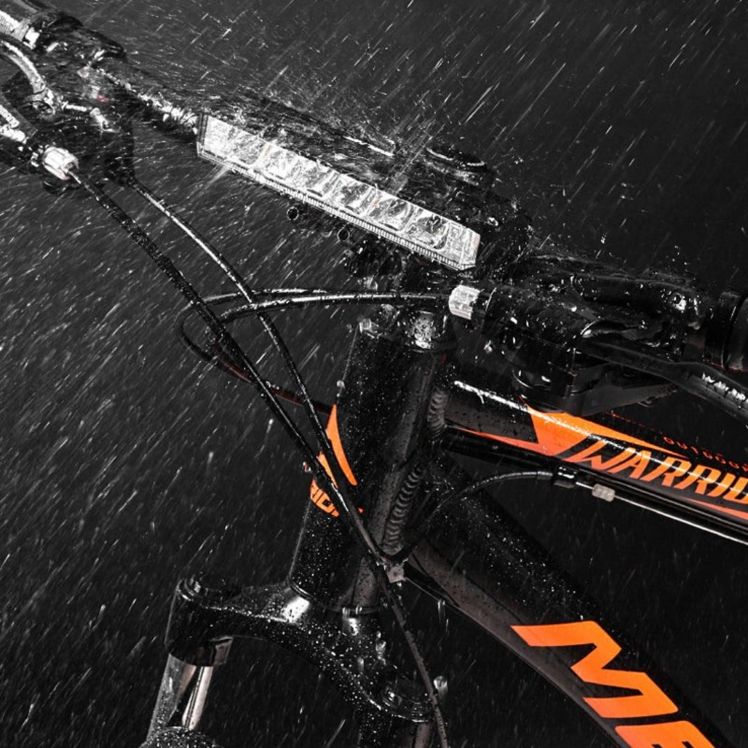 Waterproof 180 degree bicycle LED front light, 900 lumens, essential cycling accessory