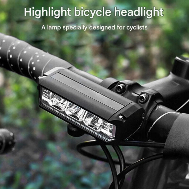 Luminor super bright 900 lumens bike headlight, USB rechargeable, wide 180° visibility
