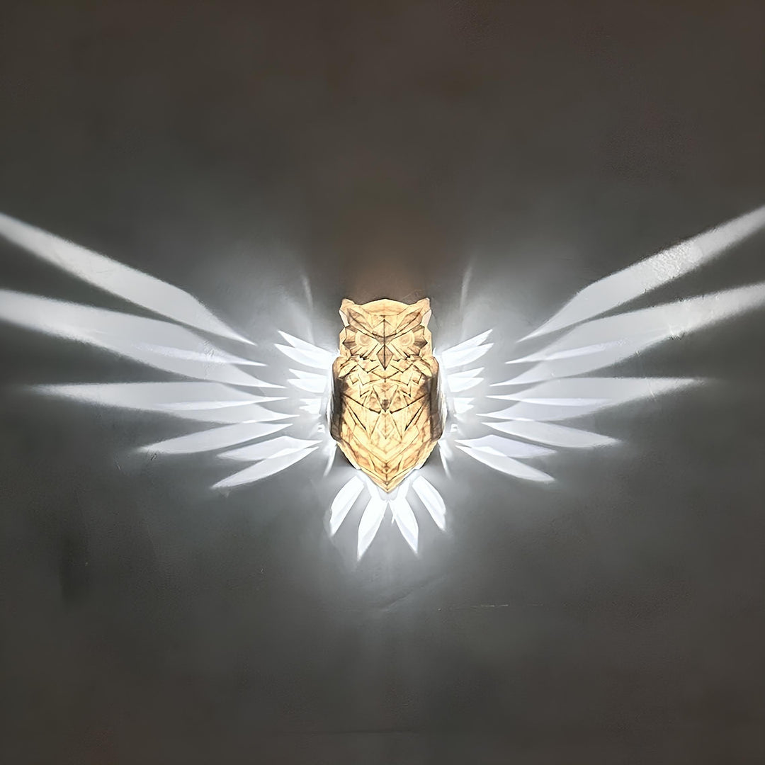Gift-boxed LumaWings LED wall lamp, perfect decorative lighting gift, avian design for any home.