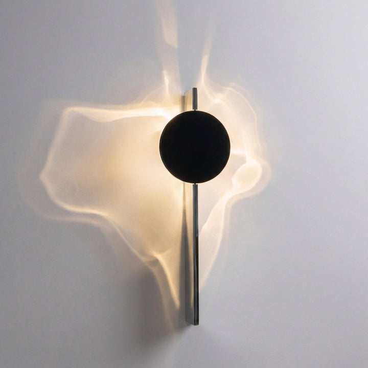 Luminova wall sconce, an elegant abstract decorative LED light creating ambient modern decor