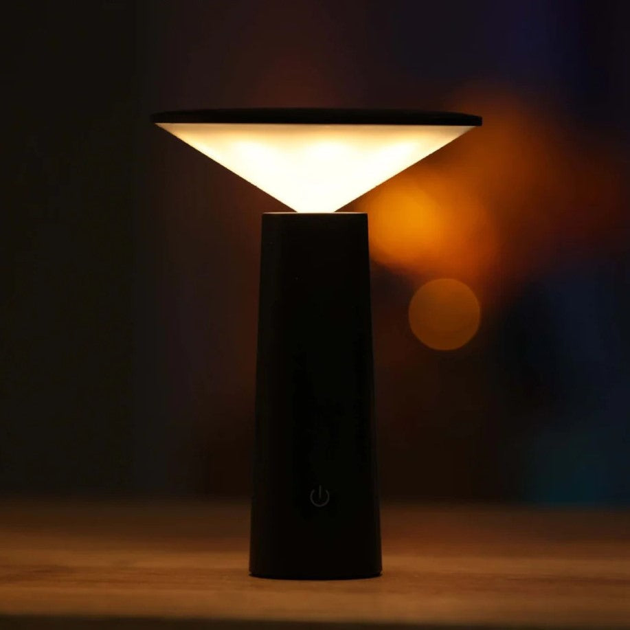 Modern LumoFlex dimmable table lamp with integrated LED, perfect for flexible outdoor or indoor lighting.