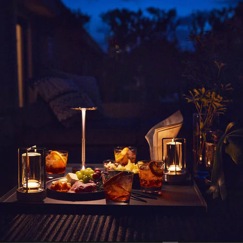 Elegant Luna Glow LED lamp, a modern wireless light for luxury homes.