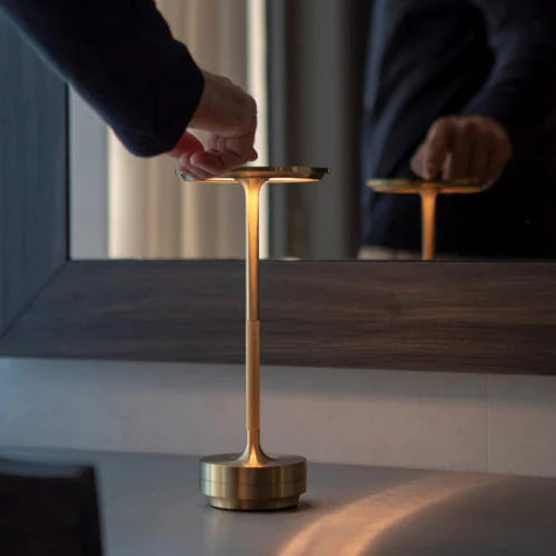 Rechargeable Luna Glow table lamp, offering ambient LED lighting.