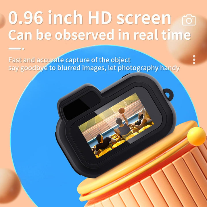 Lurevo mini digital camera capturing a scene, demonstrating its 1080P video recording capability