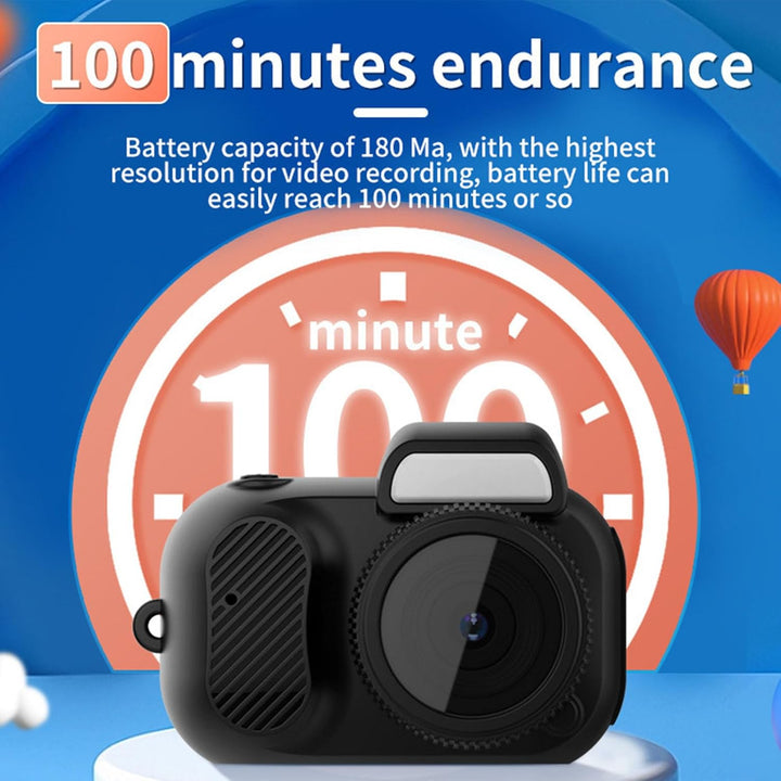 Close-up of the user interface on the Lurevo 1080P mini digital camera's color screen
