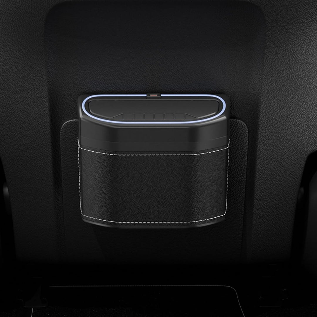 Lurevo car trash can with touch light, an essential travel accessory for a neat and tidy vehicle