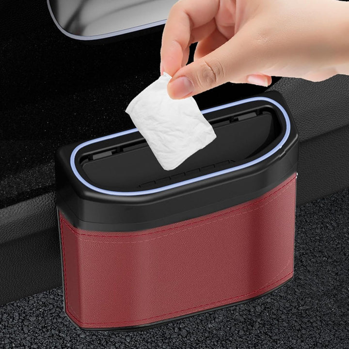Travel accessory: Lurevo car trash can with touch light, designed for easy travel and cleanliness