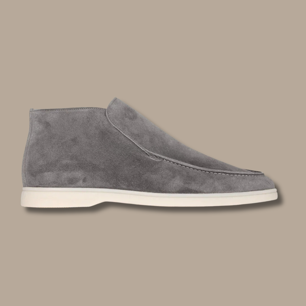 Alden classic men's suede loafers. Elegant slip-on shoes for versatile daily wear & fashionable comfort.