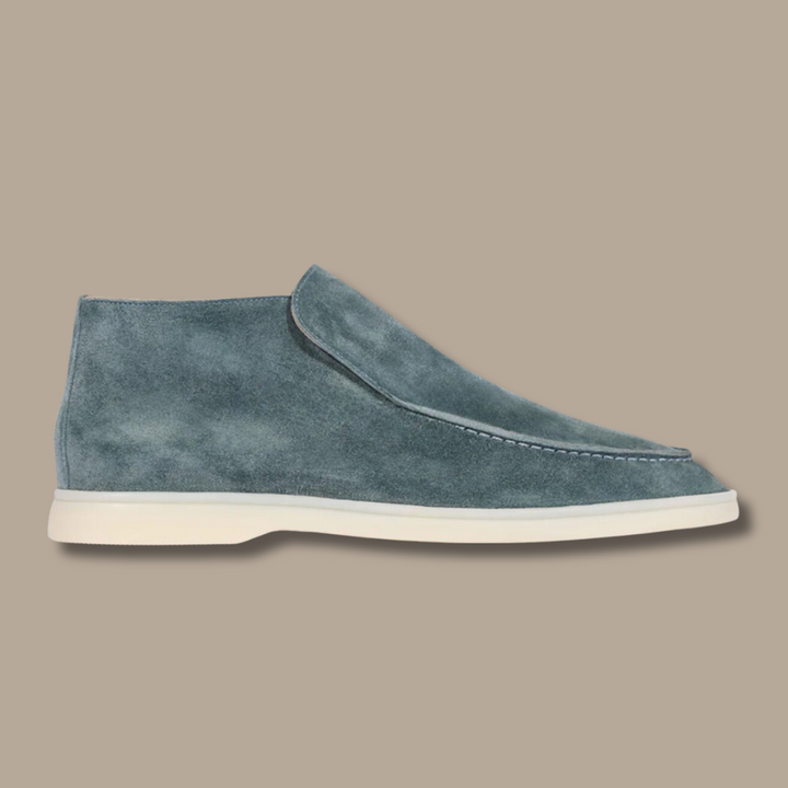 Elegant Alden men's suede loafers. Comfortable slip-on shoes, perfect for versatile casual or dress wear.