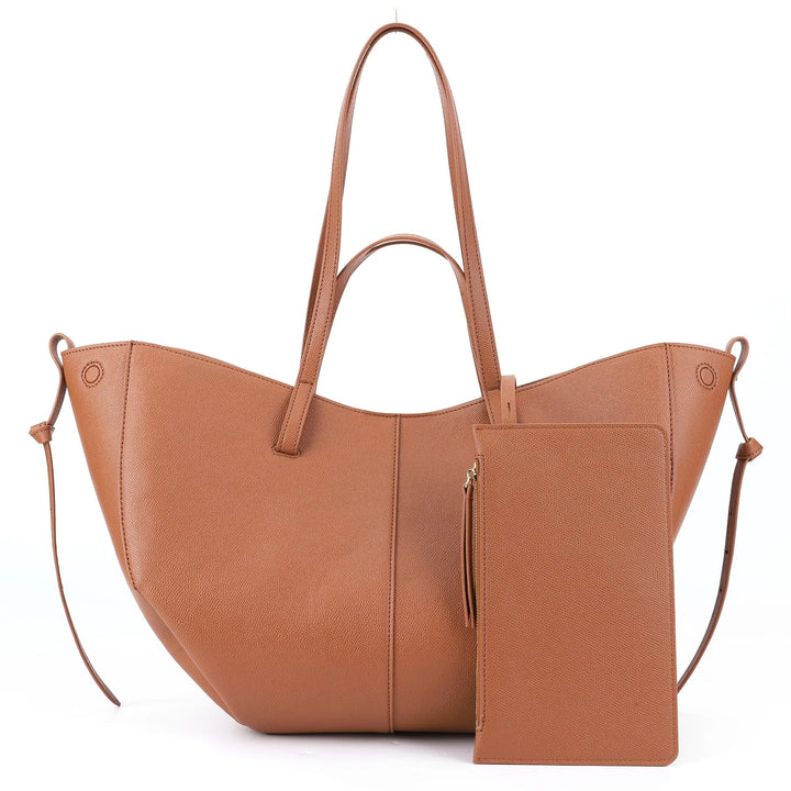 Sleek women's luxury leather handbag, an elegant and versatile shoulder bag for daily fashion.