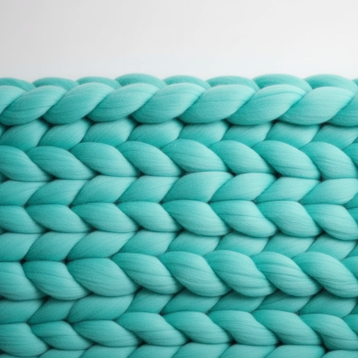 Soft, oversized chunky yarn for home decor items, displayed artistically.