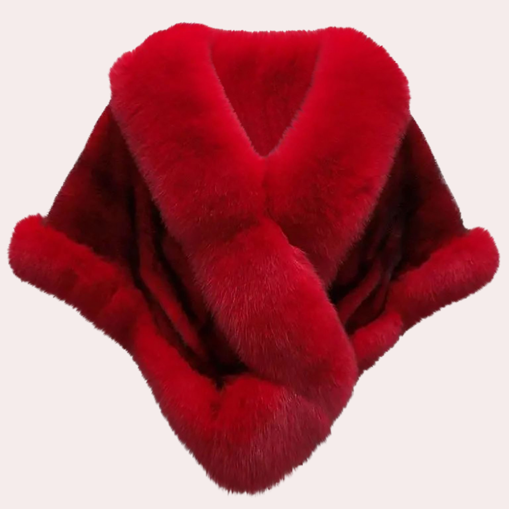 Stylish women's faux fur scarf, a luxurious and warm winter accessory. Elegant neck warmer, perfect for cold weather fashion.