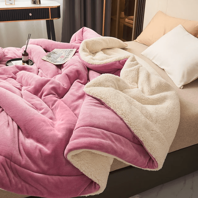 Plush, warm fleece blanket for ultimate home comfort. Durable, machine washable, and perfect for all cozy moments.