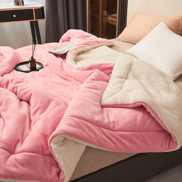 Comforting unisex fleece blanket, soft and warm for ultimate relaxation. Enhance your bedroom or living room decor.