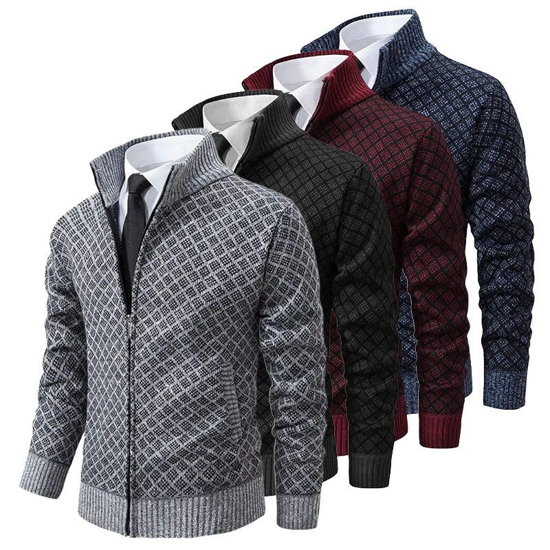 Elegant Oliver men's knitted sweater with long sleeves, offering stylish comfort for casual winter fashion.