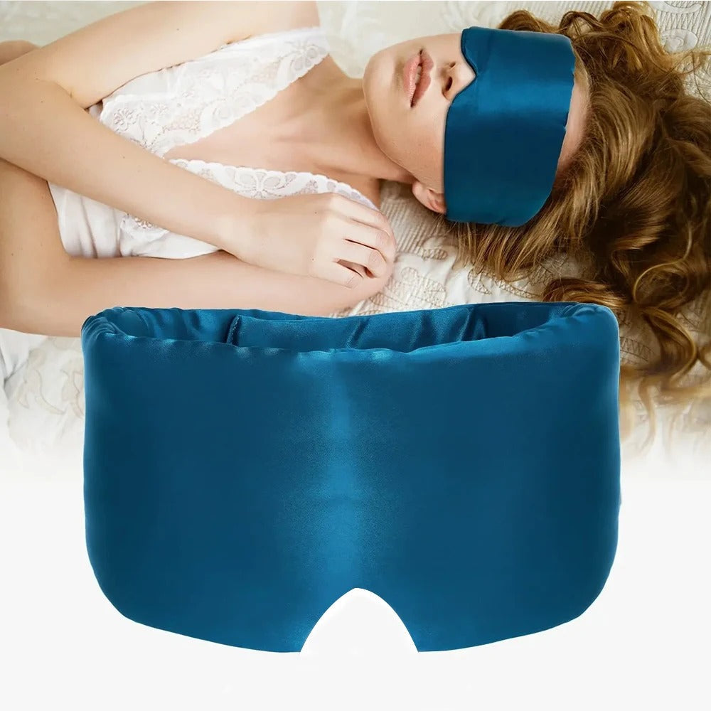 Luxurious mulberry silk sleep mask for deep, comfortable rest. Unisex eye mask, anti-aging & hypoallergenic.