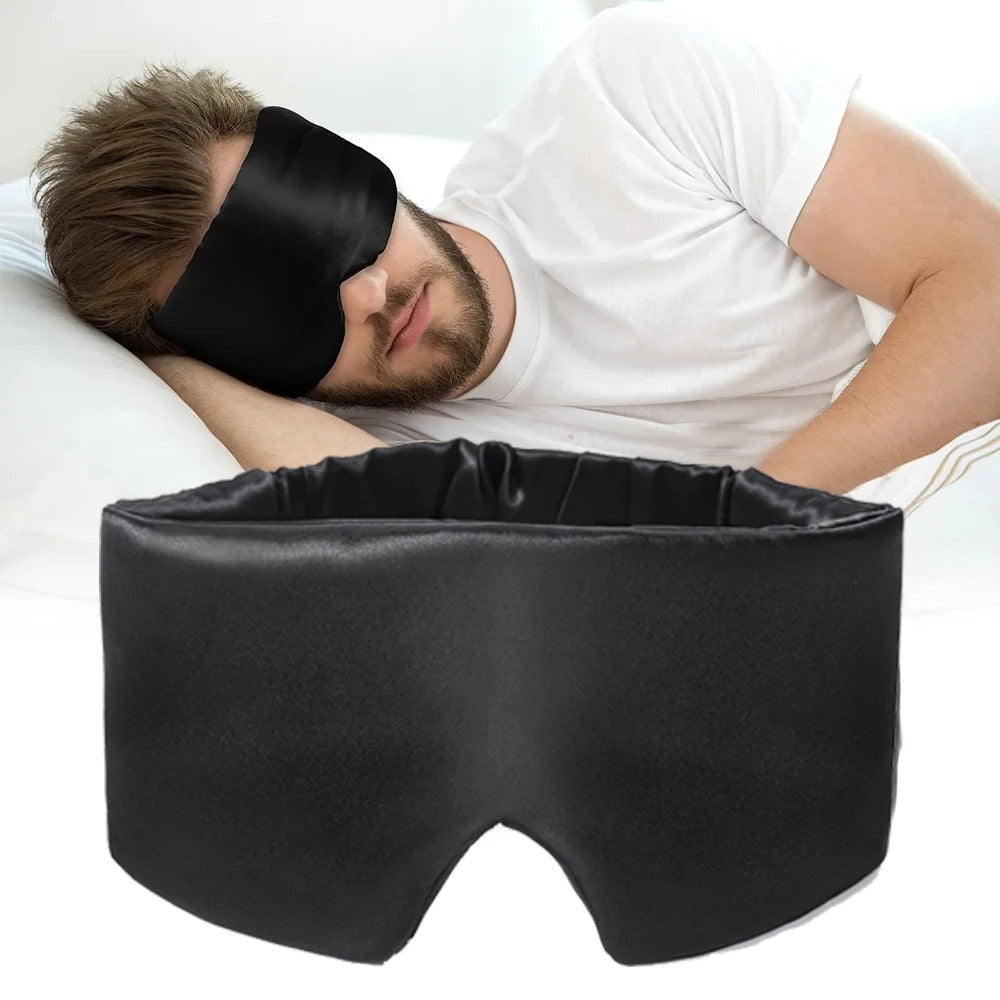 Unisex silk sleep mask for ultimate comfort & deep, uninterrupted rest. Perfect for travel & relaxation.