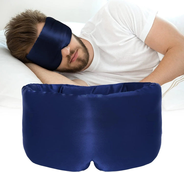 Premium mulberry silk eye mask, anti-aging & hypoallergenic. Promotes deep sleep & relaxation for all.