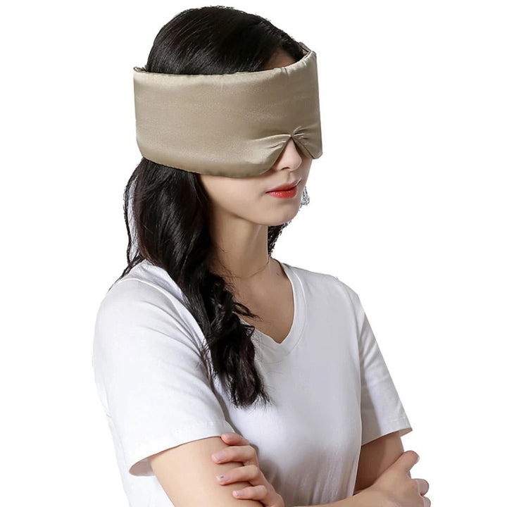 Unisex luxury silk sleep mask for ultimate relaxation. Enjoy deep, comfortable sleep & anti-aging benefits.