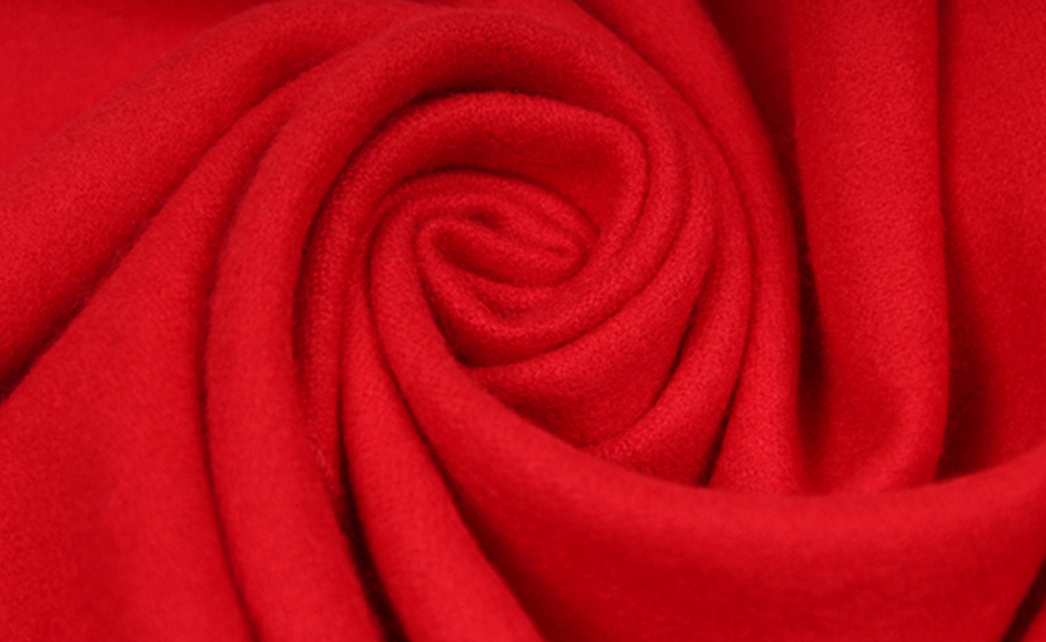 Trendy red unisex cashmere blend scarf, offering warmth and style for any outfit