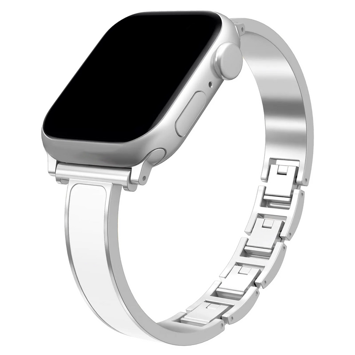 Premium Apple Watch band: metal & enamel cuff design, offering a stylish, durable, and luxurious tech accessory.