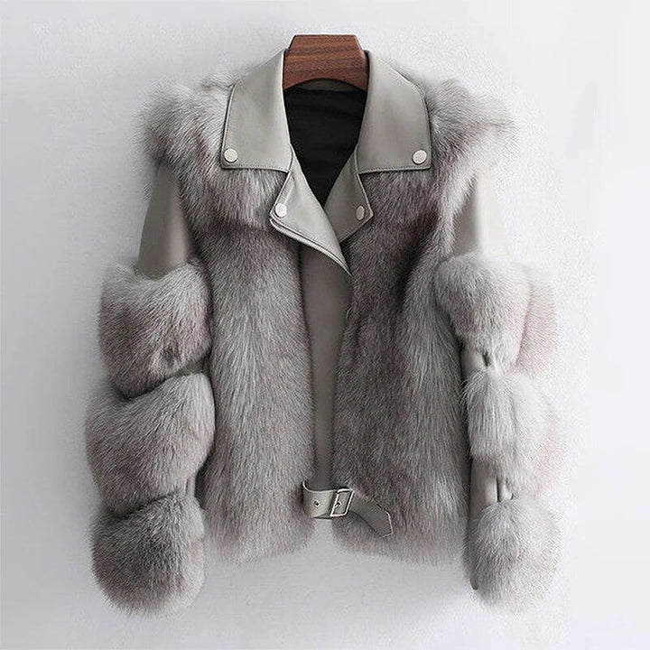 Cozy women's luxury winter jacket, designed for warmth & elegant style. Relaxed fit for cold weather fashion.