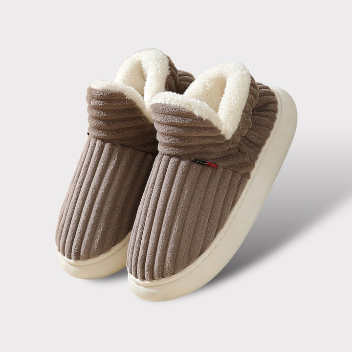 Non-slip women's winter slippers, Elise, providing soft comfort and warmth for home.