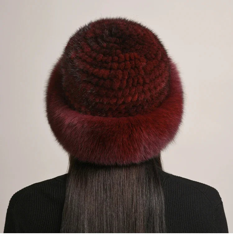 High-quality women's winter hat, offering luxurious warmth and elegant style for cold weather outfits.