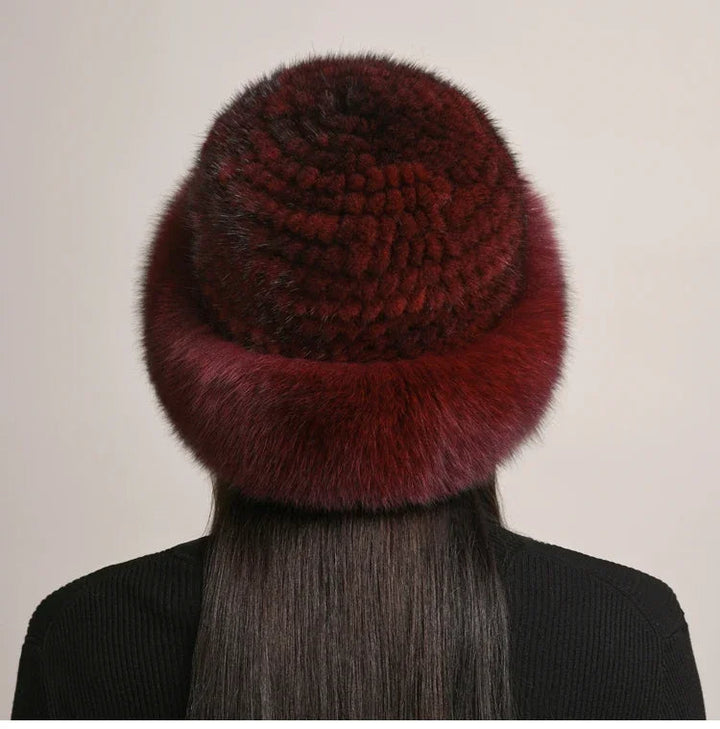 High-quality women's winter hat, offering luxurious warmth and elegant style for cold weather outfits.