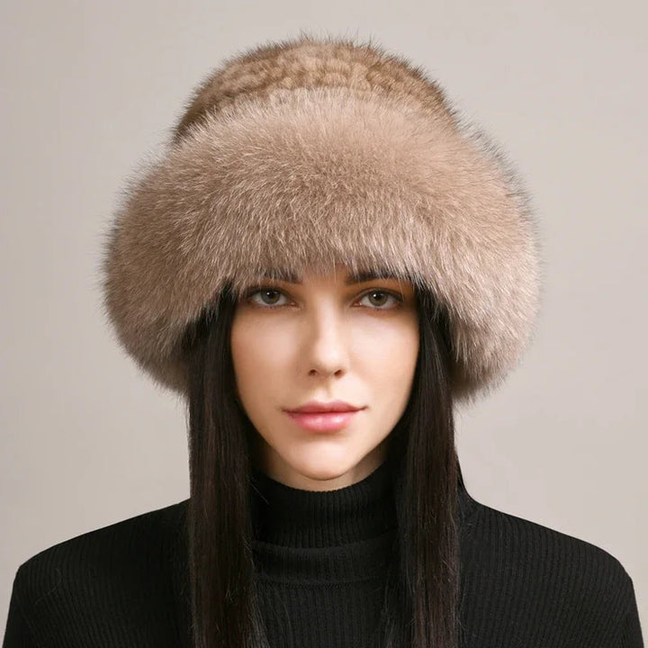 Stylish women's elegant winter hat, perfect for fall fashion and sophisticated cold weather outfits.