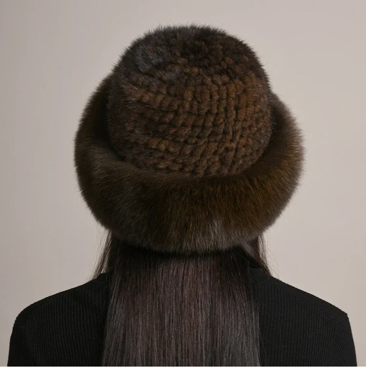 Premium women's luxury winter hat, providing exceptional warmth and an elegant touch to fall fashion.